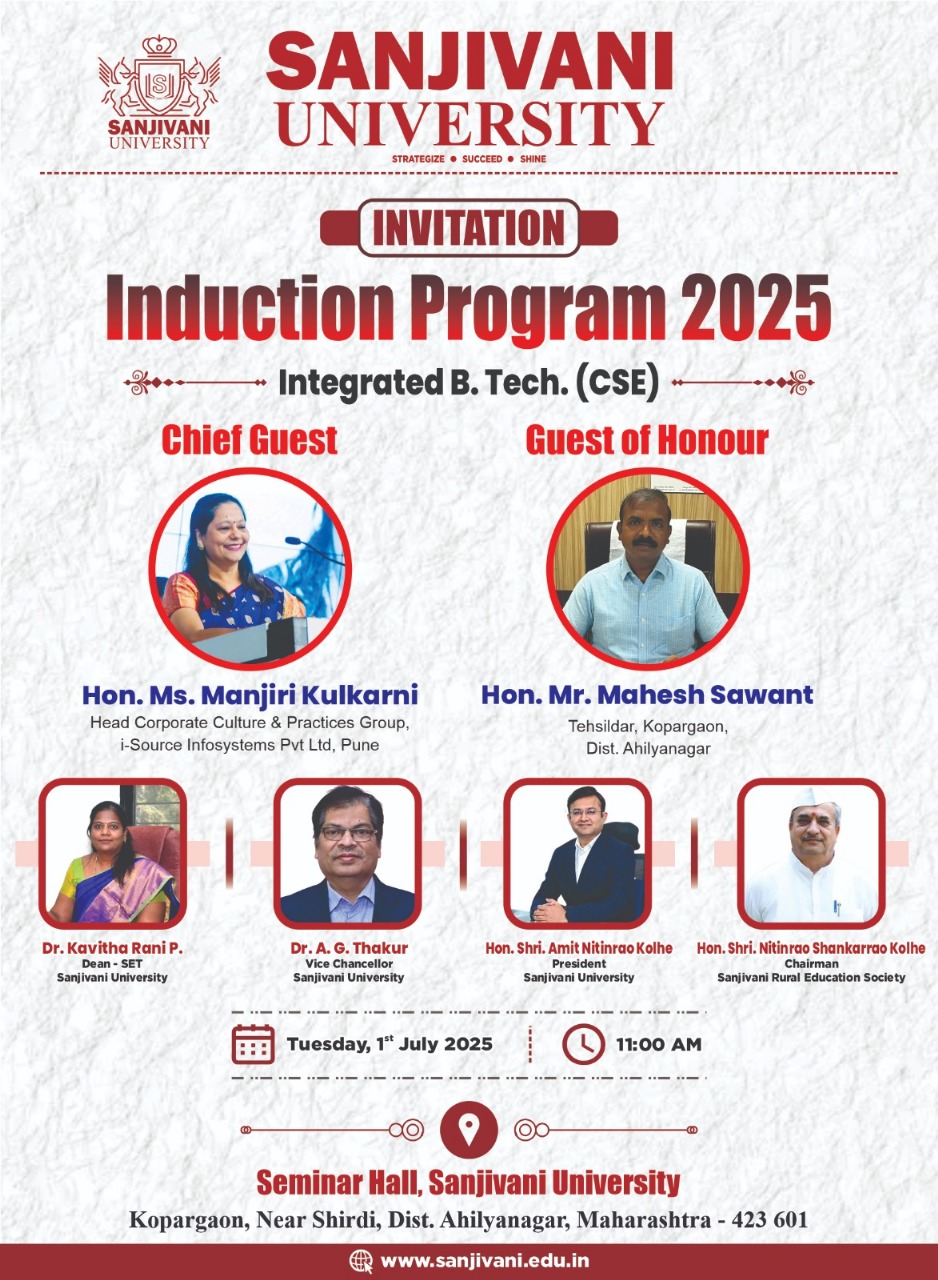 Inducation program 2025 for Integrated B.Tech (CSE)